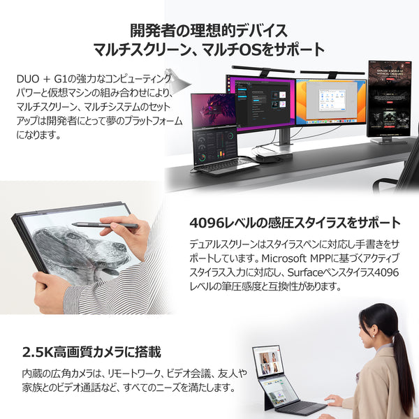 GPD DUO 2025 国内正規版 OLEDデュアルディスプレイ Windows 11 ノートPC