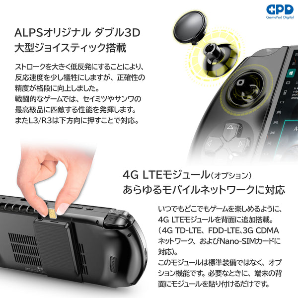 GPD WIN4 2025（Ryzen 8840U/Ryzen AI 9 HX 370）国内正規版