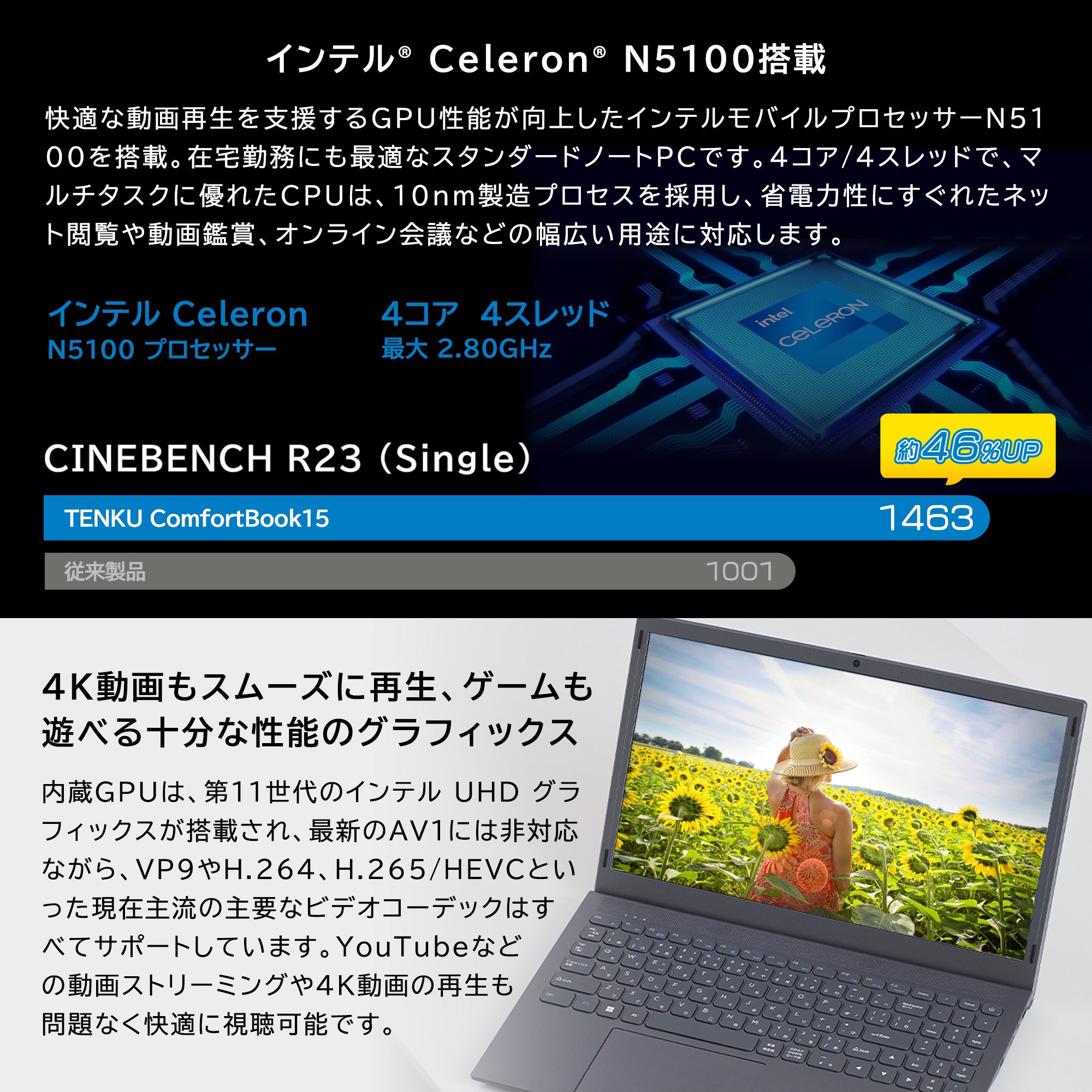 TENKU ComfortBook15（Celeron N5100/8GB/256GB）国内正規版 – GPDダイレクト